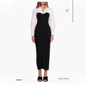 Staud Hazel Layered Mixed Media Dress